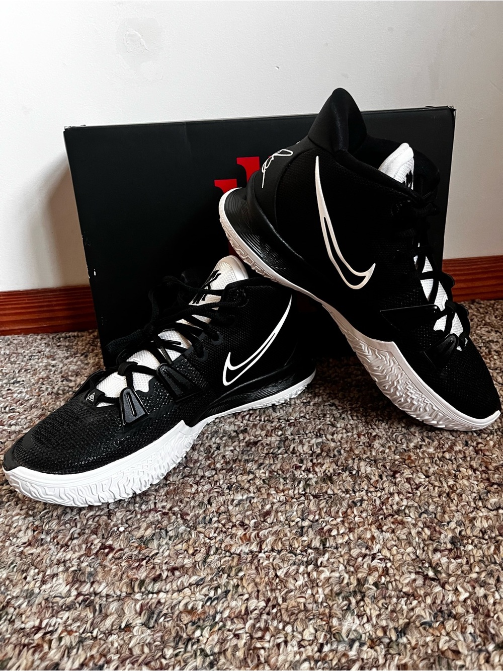 Nike Black and White High-Top Basketball Sneakers